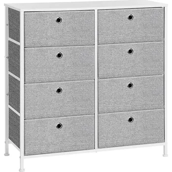 Nábytek Textilomanie Trenilo komoda se zásuvkovými boxy 80 x 81,5 cm bílá/šedá