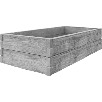 Vyvýšený záhon Betonový vyvýšený záhon - 1 x 2 x 0,5 m - dřevo