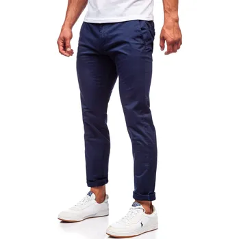 Pánská móda Tmavě modré pánské chino kalhoty Bolf KA6807-10 - 34/L