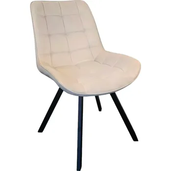 Jídelní židle Tempo Kondela Jídelní židle, béžová Velvet látka/ černá, SAMIRA