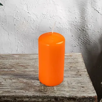 Svíčka Sloupová svíčka oranžová