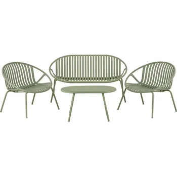 Zahrada House Nordic Zahradní set pohovky, křesel a stolku SALY zelený 7701023