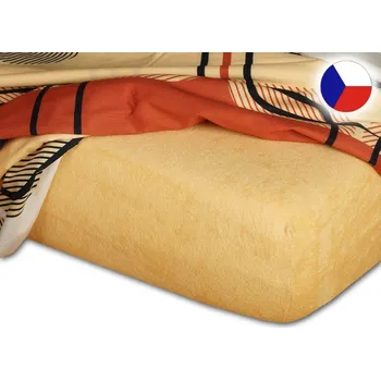 Froté prostěradlo 80x220 EXCLUSIVE okrové