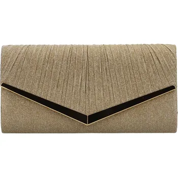 Kabelka Luxusní dámské psaníčko Welthia, zlatá