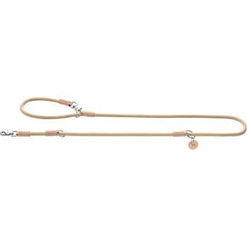 Vodítko pro psa HUNTER nastavitelné vodítko pro psy Malia, béžová/přírodní - délka 200 cm, šířka 10 mm