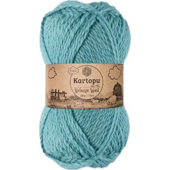 Příze Příze Melange Wool, K5017, tyrkysová