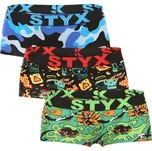 3PACK dámské kalhotky Styx art s nohavičkou vícebarevné (3IN14870) M Možnost vrácení zboží ZDARMA do 120 dnů!