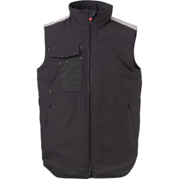 Zimní pánská softshellová vesta WONDER VEST LITE PAD, zateplená Payper Barva: ANTRACITOVÁ/ČERNÁ, Velikost: XL