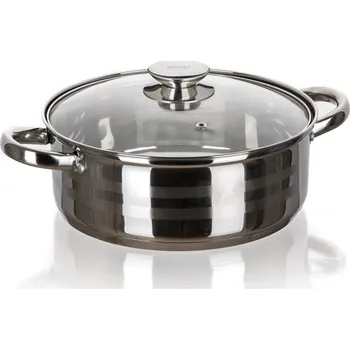 Banquet Rendlík 24cm se skl.poklicí 3,9l nerez LIVING
