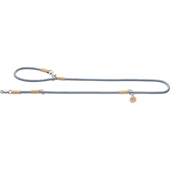 HUNTER nastavitelné vodítko pro psy Malia, modrá/béžová - délka 200 cm, šířka 10 mm