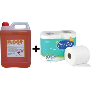 Čistič podlahy FLOOR PLUS koncentrát 5L + ZDARMA Toaletní papír PERFEX PLUS 2vrstvý bílý, 4ks
