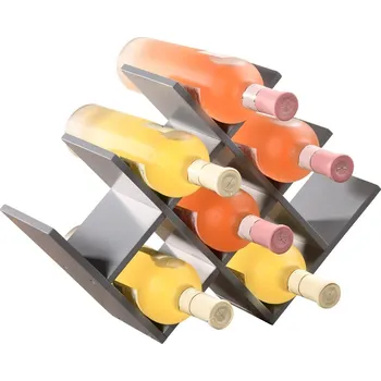 Kesper Police na víno, 46,5 x 30 x 12 cm, šedá 69230