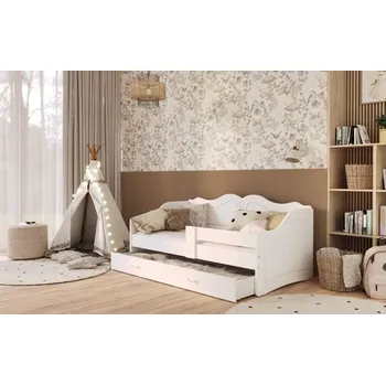 Dětská postel Dětská postel s úložným šuplíkem a zábranou Lili 80x180 cm + rošt ZDARMA