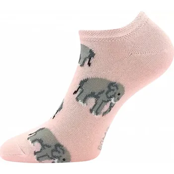 Dámské ponožky Ponožky nízké Piki Sloni (Ponožky se slonem)