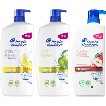 Kosmetická sada Head & Shoulders Menthol Head & Shoulders Apple Fresh šampon proti lupům 800 ml + Head & Shoulders Citrus Fresh šampon proti lupům 800 ml + Head & Shoulders Clarify&Shine Apple Cider šampon proti lupům 800 ml kosmetická sada