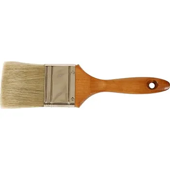 Strend Pro 216291 Štětec Strend Pro JA019, žlutý, 2,5", plochý, dřevěná rukojeť