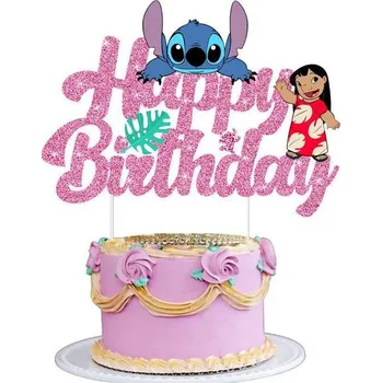 Dortová svíčka Zápich na dort Happy birthday, stitch - Cakesicq