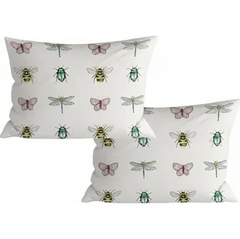 Povlak na polštářek Sada 2 ks dekoračních povlaků na polštář TINY WINGS 40x60 cm, bílá