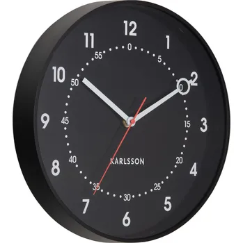 Hodiny Karlsson, Nástěnné hodiny Fresco, černé - Formadore