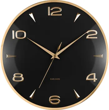 Hodiny Karlsson, Nástěnné hodiny Sienna Glow, černé - Formadore