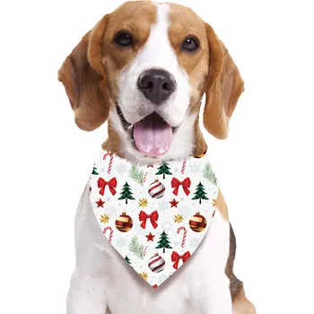 Šátek Guirca Šátek pro psa s vánočním motivem - Bílý