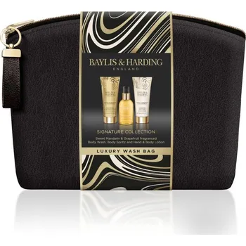 Kosmetická sada Baylis & Harding Sada péče o tělo v kosmetické taštičce - Mandarinka & Grepfruit, 3ks