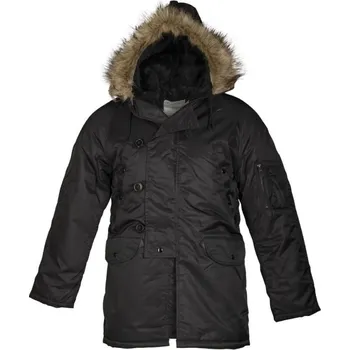 Pánská parka US Letecká Parka N3B Černá TEESAR, Velikost: L