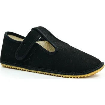 Dívčí obuv Beda Just Black (BF-060010/W/B) barefoot bačkory Velikost boty (EU): 26, Vnitřní délka boty: 166, Vnitřní šířka boty: 69