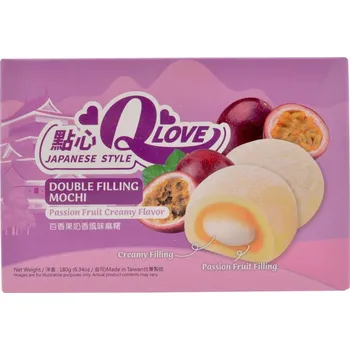 Qlove Mochi double filling passion, 180 g