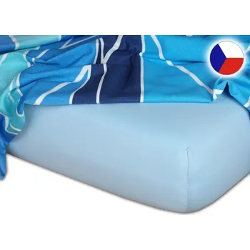 Prostěradlo Jersey prostěradlo 180x220 EXCLUSIVE světle modré