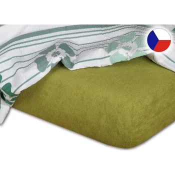Prostěradlo Froté prostěradlo 140x220 EXCLUSIVE olivové