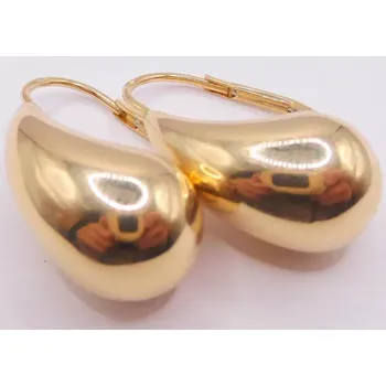 Náušnice Klenoty Budín Dámské obrovské klasické zlaté náušnice na patent 585/3,68gr HK2418 (Klenoty Budín Dámské obrovské klasické zlaté náušnice na patent 585/3,68gr HK2418)