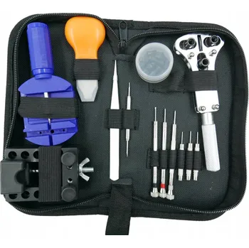 Sada nářadí Hodinářská sada nářadí, klíč, svěrák na opravu hodinek + POUZDRO XXL