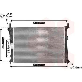 Chladič motoru Chladič, chlazení motoru VAN WEZEL 18002325