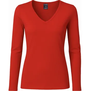 Dámské tričko LAMBESTE triko dámské dlouhý rukáv (042V) Barva: červená, Velikost: S