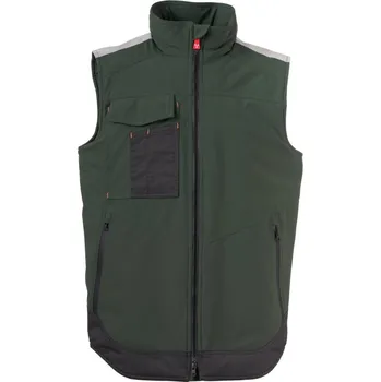 Pánská vesta Zimní pánská softshellová vesta WONDER VEST LITE PAD, zateplená Payper Barva: ZELENÁ/ČERNÁ, Velikost: S