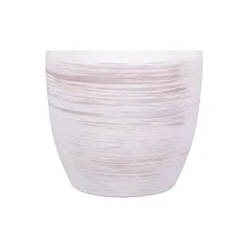 Obal na květináč Obal na květník BORN WHITE keramický matný d12x12cm