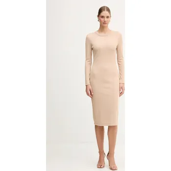 Dámské šaty Šaty Armani Exchange XW001834.AF18852 béžová 08X, vel. M