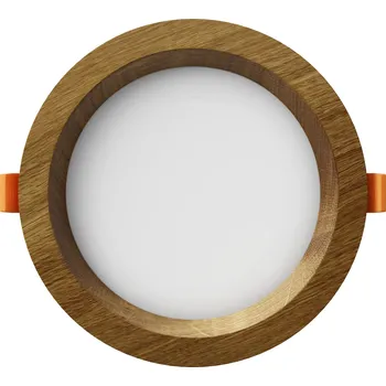 LED panel LED vestavené svítidlo Rondo Woodline Dub kulaté 148mm 6W - Teplá bílá - APLED - 21262 - 21262