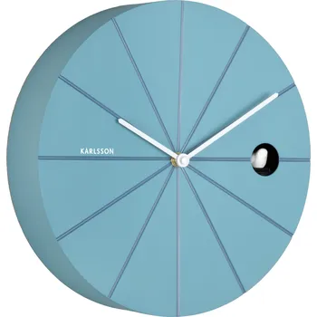 Hodiny Karlsson, Nástěnné hodiny s kukačkou Destacado, světle modré - Formadore