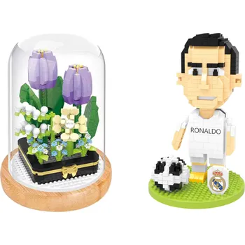 ostatní stavebnice Wise Hawk Valentýnský set - Tulipán a Cristiano Ronaldo