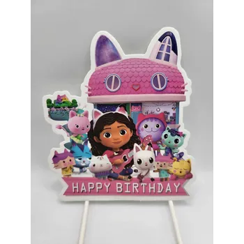 Dortová svíčka Loranc Zápich na dort Happy Birthday - Gabby's Dollhouse