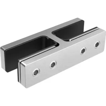 Zábradlí Hahn Steel Držák skla 180°, pro sklo tloušťky 16,76–21,52 mm, nerez AISI 316, broušený