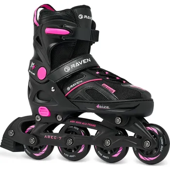 Kolečkové brusle RAVEN Nastavitelné inline brusle Raven Pulse 37/40 RŮŽOVÁ|ČERNÁ