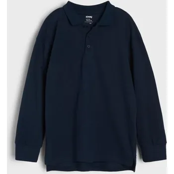 Chlapecké tričko Sinsay - Polo tričko s dlouhým rukávem - námořnická modrá - 571DN-59X - 571DN-59X-128