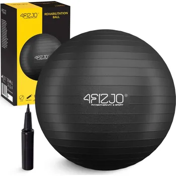 4FIZJO Nafukovací gymnastický míč 4FIZJO 55cm ČERNÁ