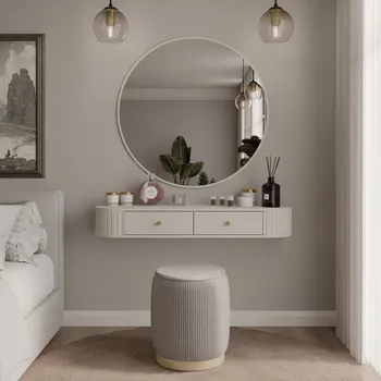 Toaletní stolek Závěsný toaletní stolek NYRA - béžový