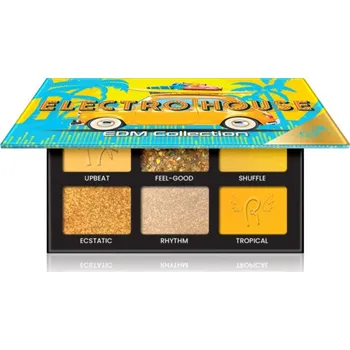 Paletka dekorativní kosmetiky Rude Cosmetics EDM Collection paletka očních stínů odstín Electro House 6 g