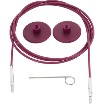 Nástroj na niť a příze Výměnné lanko KnitPro 40 cm fialové