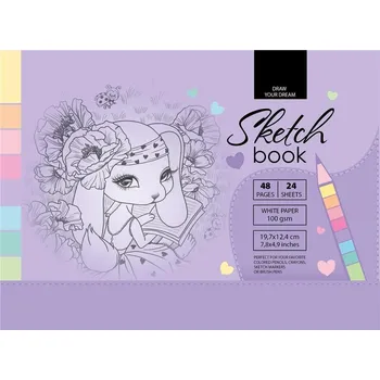 Skicák 197x124 mm, 48 listů, 100g papír TW FRESH